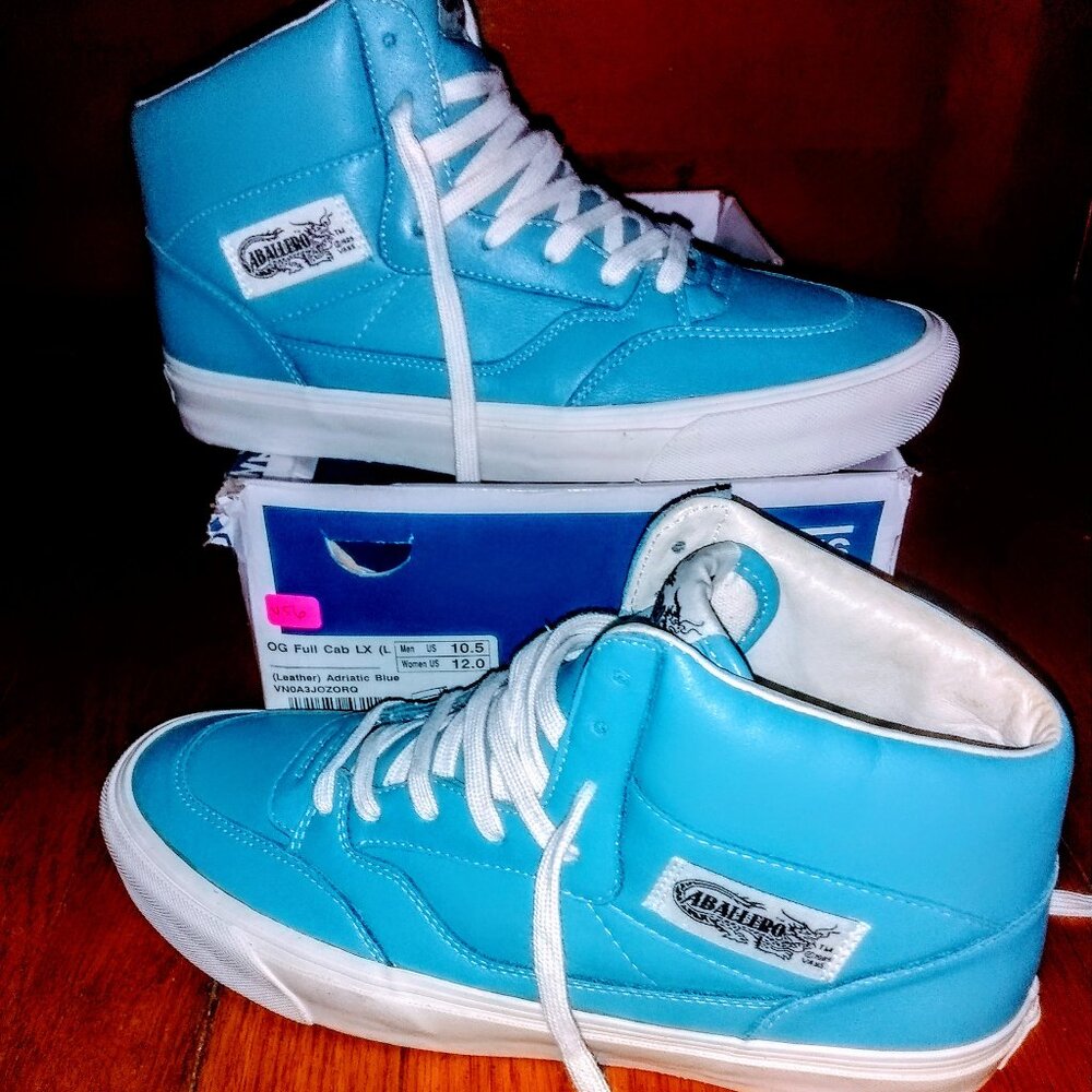 VANS OG Full Cab Shoes Adriatic Blue/White 10.5 mens /skateboarding / half cab